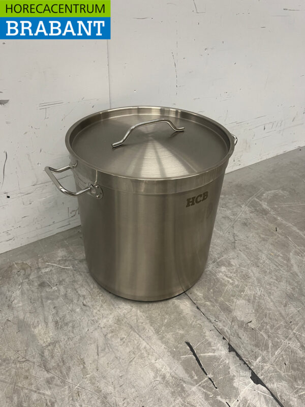 Edelstahl HCB Suppentopf Kochtopf Induktion 30,5 x 31,5 cm 21 Liter Horeca – Bild 3