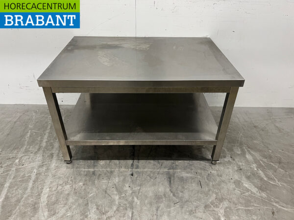 Edelstahl-Arbeitstisch mit Zwischenboden 100 x 70 x 61 cm Horeca