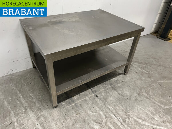 Edelstahl-Arbeitstisch mit Zwischenboden 100 x 70 x 61 cm Horeca – Bild 3