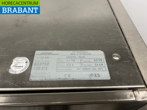 Edelstahl Winterhalter GS650 Werkzeugunterlegscheibe 400V Horeca – Bild 7