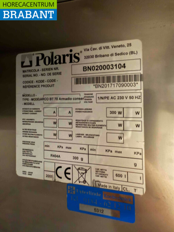 Edelstahl Polaris Gefrierschrank 600 Liter 230V Horeca – Bild 5