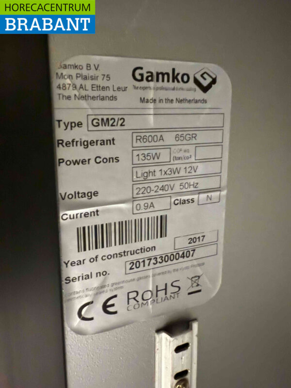 Gamko Baroeling Flaschenkühler 1 Tür 60,5 cm 230V Horeca – Bild 5
