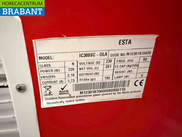 Esta Gefrierschrank auf Rädern Ladengefrierschrank 261 Liter 230V Horeca – Bild 6