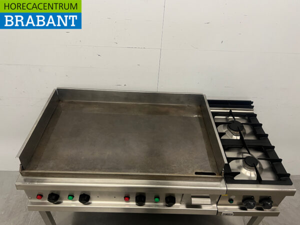 Edelstahl Backstraße mobile Adieu Griddle und 2 Brenner Herd 400V/230V/Gas Horeca – Bild 5