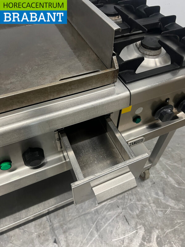 Edelstahl Backstraße mobile Adieu Griddle und 2 Brenner Herd 400V/230V/Gas Horeca – Bild 6