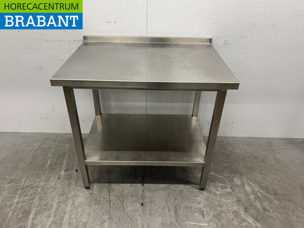 Arbeitstisch aus Edelstahl mit Zwischenboden 95 x 70 x 89,5 cm Horeca
