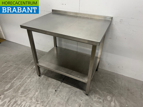 Arbeitstisch aus Edelstahl mit Zwischenboden 95 x 70 x 89,5 cm Horeca – Bild 2