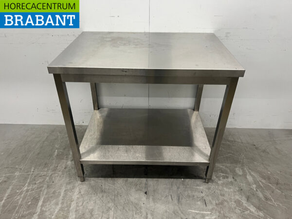 Arbeitstisch aus Edelstahl mit Zwischenboden 100 x 70 x 92 cm Catering