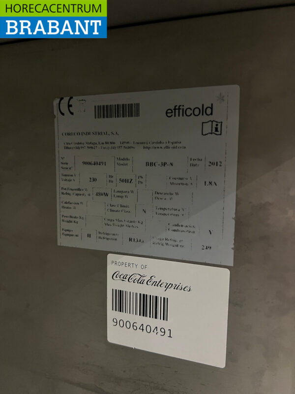 Efficold Bar Cooler aus Edelstahl 3 Flügeltüren 201,5 cm 230V Horeca – Bild 5