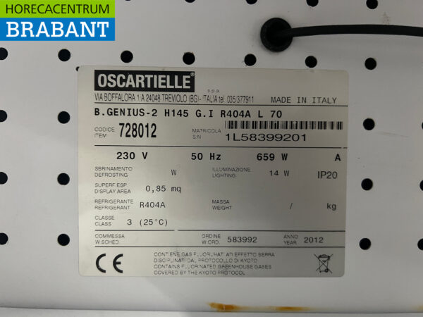 Oscartielle Wandkühlschrank 71,5 cm 230V Horeca – Bild 5