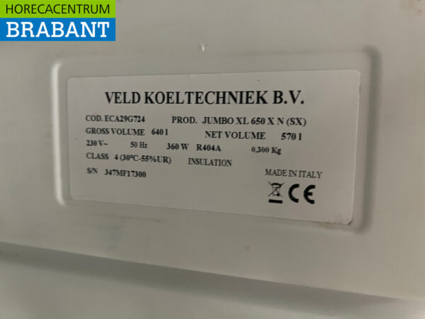 Jumbo-Gefrierschrank aus Edelstahl 640 Liter 230V Horeca – Bild 5