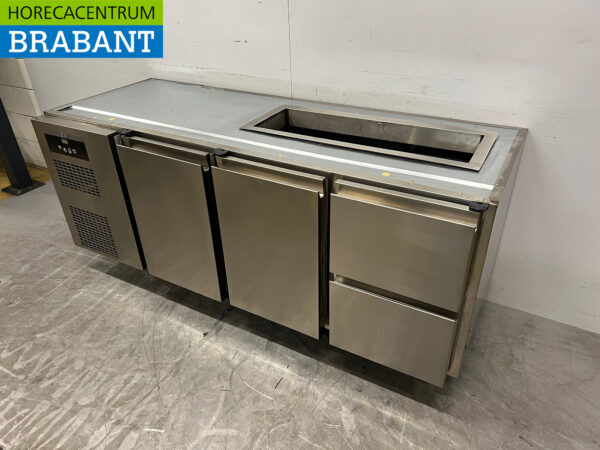 Edelstahl Sagi Gekühlte Werkbank 2 Türen und 2 Schubladen 185 cm 230v Horeca – Bild 2