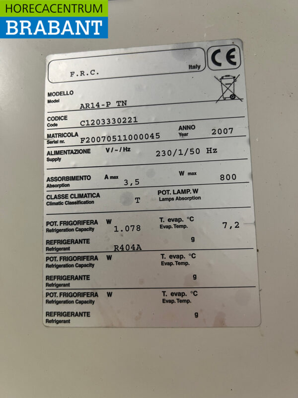 Alinox Doppeltüriger Kühlschrank aus Edelstahl 1330 Liter 230V Horeca – Bild 5