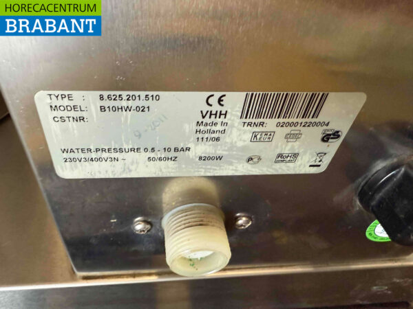 Edelstahl Bravilor Bonamat B10HW Doppel-Kaffeemaschine 2 x 10 Liter Heißwasser 400V Horeca – Bild 4