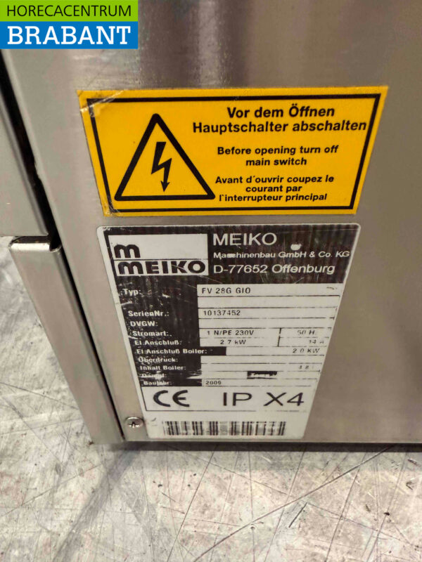 Edelstahl Meiko FV28 GIO Gläserspülmaschine Gläserspüler mit Ablaufpumpe und Osmose 230V Horeca – Bild 5