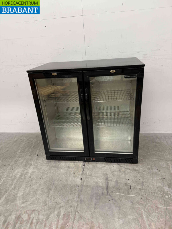 Maxxfrost Bar Cooler aus Edelstahl 2 Flügeltüren 90,5 cm 230V Horeca