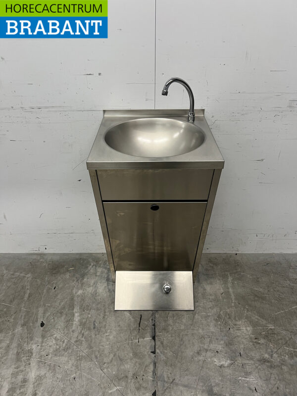 Spülbecken aus Edelstahl Spülbecken mit Wasserhahn 45 x 45 x 85 cm Catering