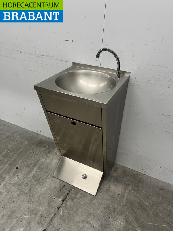 Spülbecken aus Edelstahl Spülbecken mit Wasserhahn 45 x 45 x 85 cm Catering – Bild 2