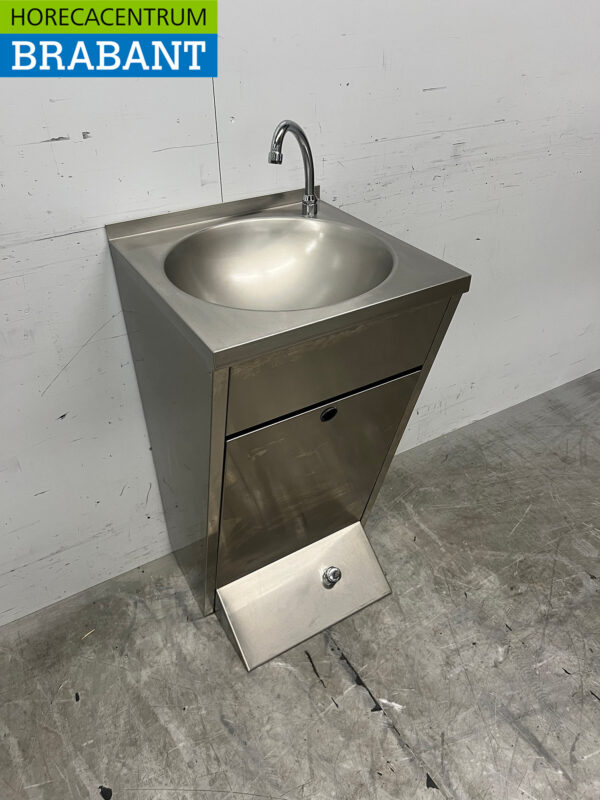 Spülbecken aus Edelstahl Spülbecken mit Wasserhahn 45 x 45 x 85 cm Catering – Bild 3