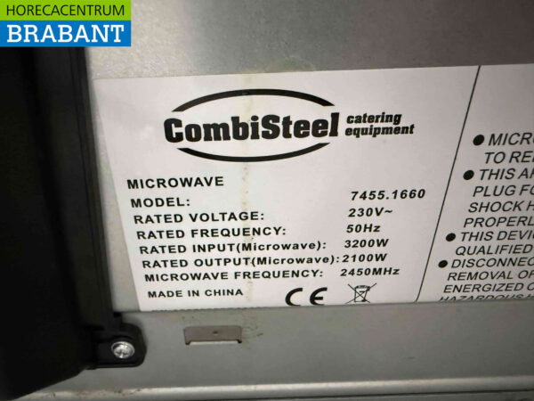 Edelstahl Combisteel Mikrowelle 2100 Watt 230V Horeca – Bild 5