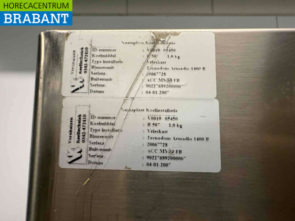 Rubbens Doppeltür-Gefrierschrank aus Edelstahl 1400 Liter 230V Horeca (kopie) – Bild 5