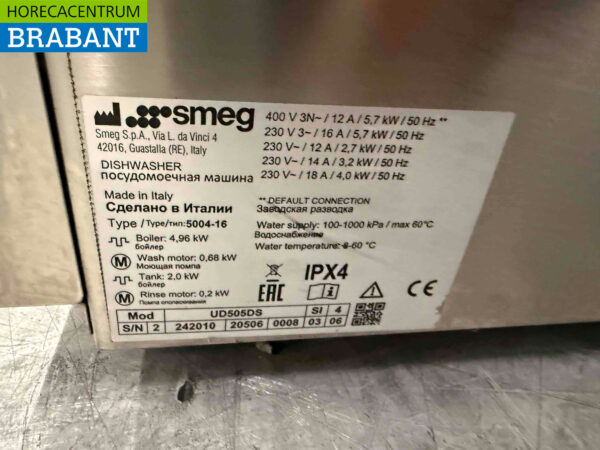 Zanussi ZUCAI Geschirrspüler aus Edelstahl 230V Horeca (kopie) (kopie) – Bild 5