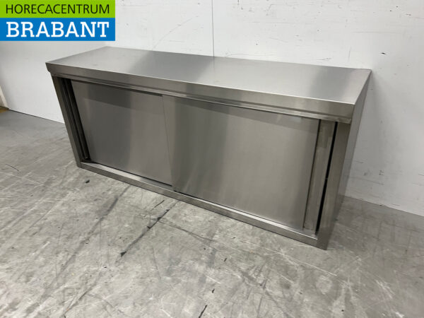 Edelstahl-Hängeschrank 2 Schiebetüren 140 cm Catering – Bild 2