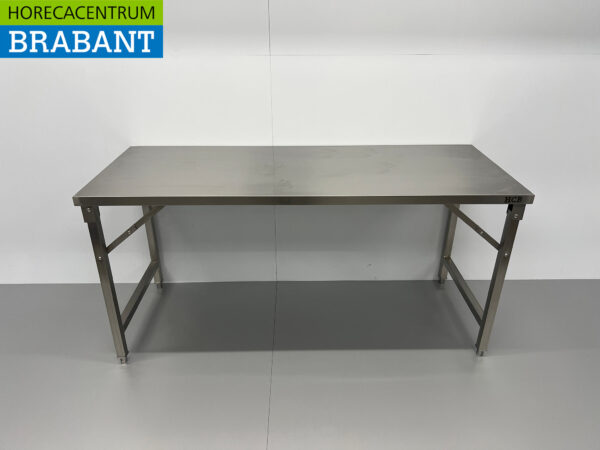 HCB Klappbarer Arbeitstisch aus Edelstahl 180 x 70 x 85 cm Catering