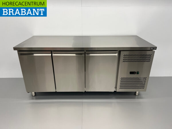 Edelstahl HCB Gekühlte Werkbank 3 Türen 179,5 cm 230V Horeca