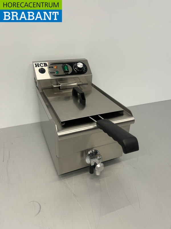 HCB Edelstahl Friteuse mit Ablasshahn 10 Liter 230V Horeca – Bild 2