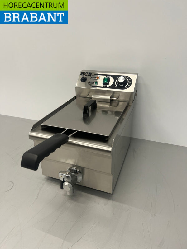 HCB Edelstahl Friteuse mit Ablasshahn 10 Liter 230V Horeca – Bild 3
