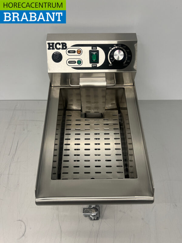 HCB Edelstahl Friteuse mit Ablasshahn 10 Liter 230V Horeca – Bild 5