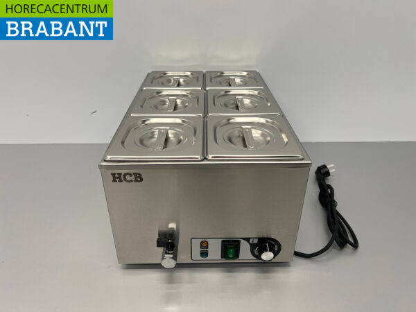 Edelstahl-Bain-Marie 6 x 1/6 GN 230V Horeca