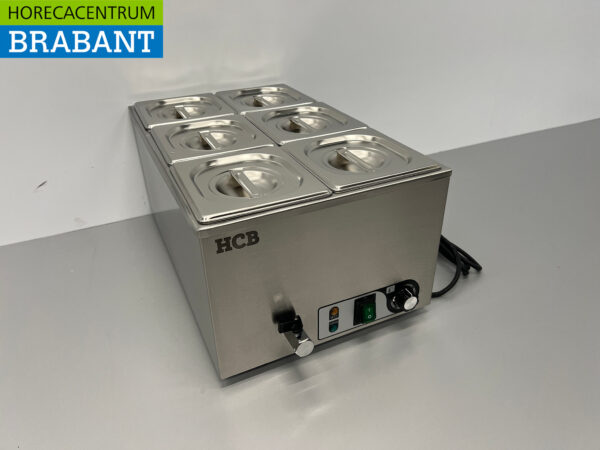Edelstahl-Bain-Marie 6 x 1/6 GN 230V Horeca – Bild 2