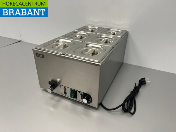 Edelstahl-Bain-Marie 6 x 1/6 GN 230V Horeca – Bild 3