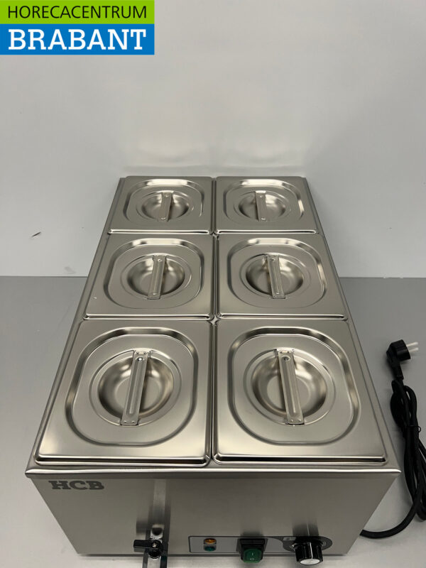 Edelstahl-Bain-Marie 6 x 1/6 GN 230V Horeca – Bild 4
