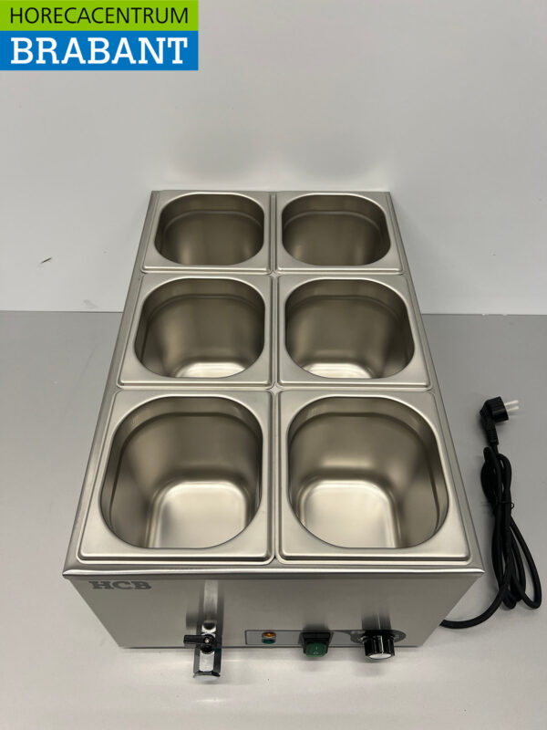 Edelstahl-Bain-Marie 6 x 1/6 GN 230V Horeca – Bild 5