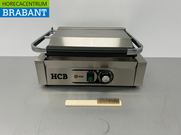 HCB Kontaktgrill aus Edelstahl Paninigrill Gerippt 230V Horeca