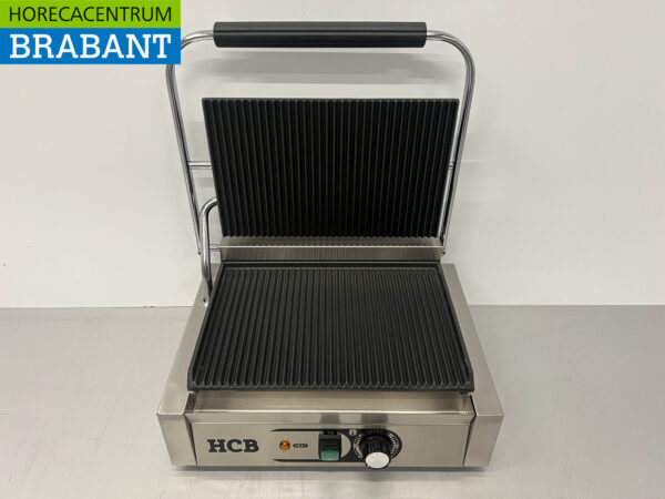 HCB Kontaktgrill aus Edelstahl Paninigrill Gerippt 230V Horeca – Bild 4