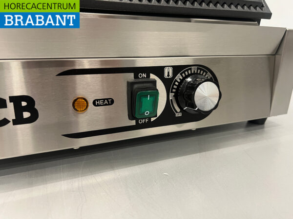 HCB Kontaktgrill aus Edelstahl Paninigrill Gerippt 230V Horeca – Bild 6