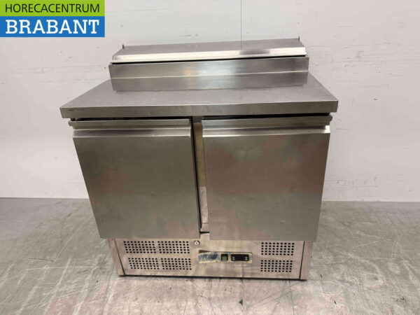 Edelstahl KBS Gekühlte Werkbank 2 Türen 90,5 cm 230V Horeca