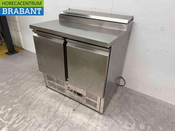 Edelstahl KBS Gekühlte Werkbank 2 Türen 90,5 cm 230V Horeca – Bild 2