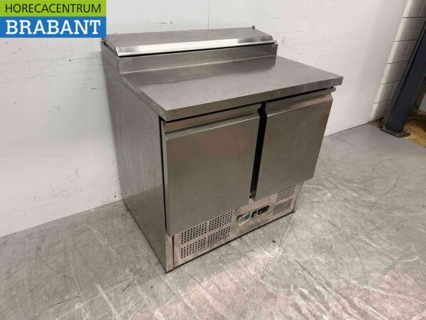Edelstahl KBS Gekühlte Werkbank 2 Türen 90,5 cm 230V Horeca – Bild 3