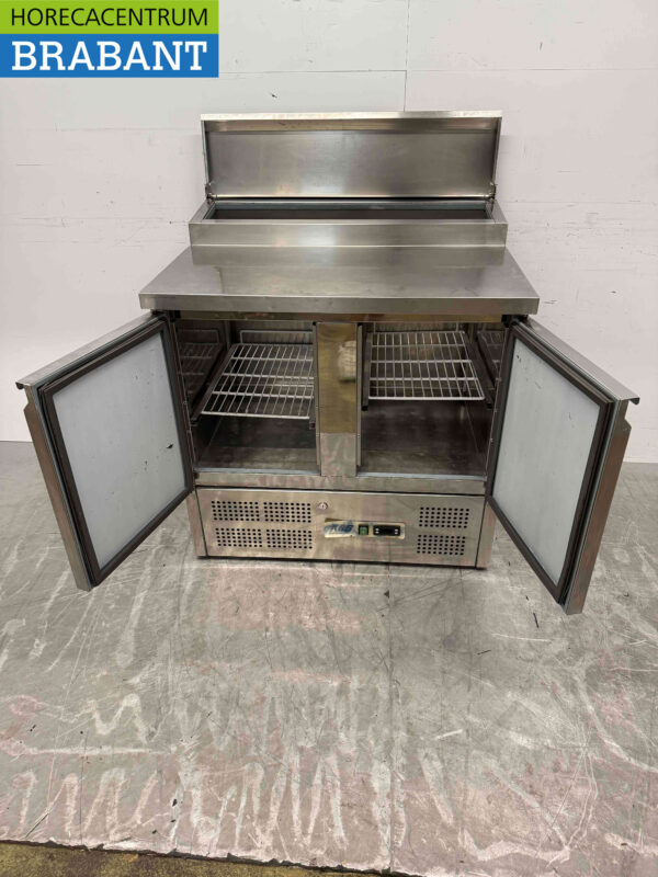 Edelstahl KBS Gekühlte Werkbank 2 Türen 90,5 cm 230V Horeca – Bild 4
