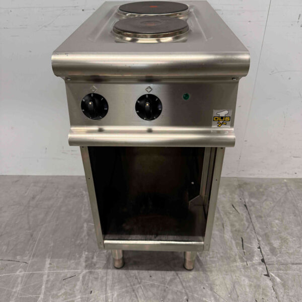 Olis 2-Flammen-Elektroherd aus Edelstahl 40 cm 400V Horeca