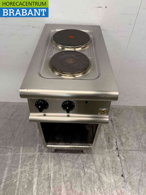 Olis 2-Flammen-Elektroherd aus Edelstahl 40 cm 400V Horeca – Bild 2