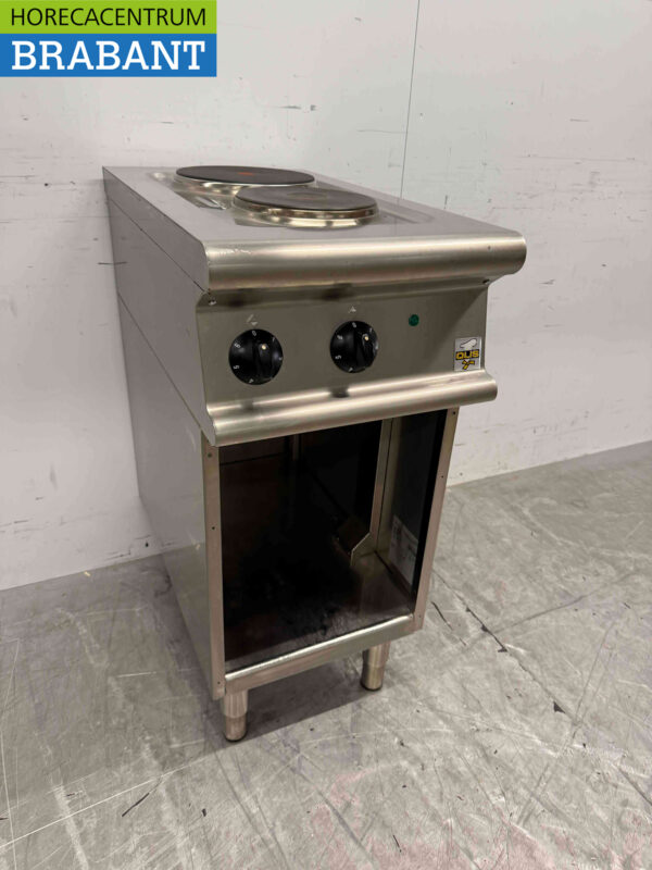 Olis 2-Flammen-Elektroherd aus Edelstahl 40 cm 400V Horeca – Bild 3