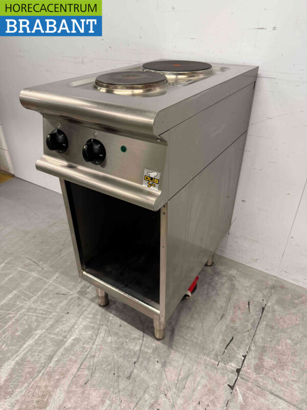 Olis 2-Flammen-Elektroherd aus Edelstahl 40 cm 400V Horeca – Bild 4
