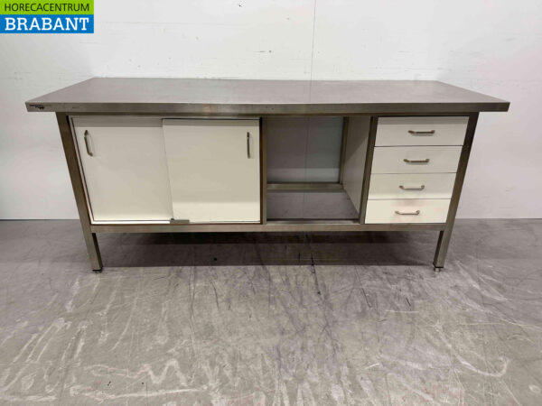 Edelstahl Trespa Arbeitsschrank Schubladenschrank 8 Schubladen 118 cm Catering (kopie)