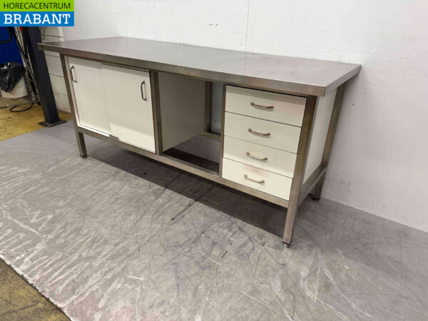 Edelstahl Trespa Arbeitsschrank Schubladenschrank 8 Schubladen 118 cm Catering (kopie) – Bild 3